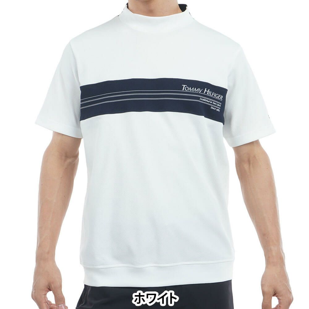 トミー ヒルフィガー ゴルフ　メンズ カラーブロック 半袖 モックネックシャツ THMA505　2025年モデル 詳細2
