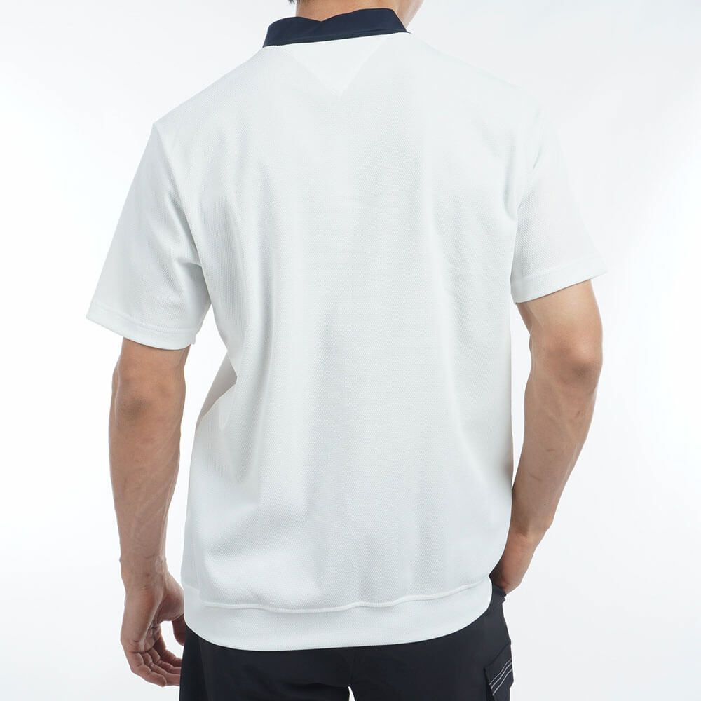 トミー ヒルフィガー ゴルフ　メンズ カラーブロック 半袖 モックネックシャツ THMA505　2025年モデル 詳細3