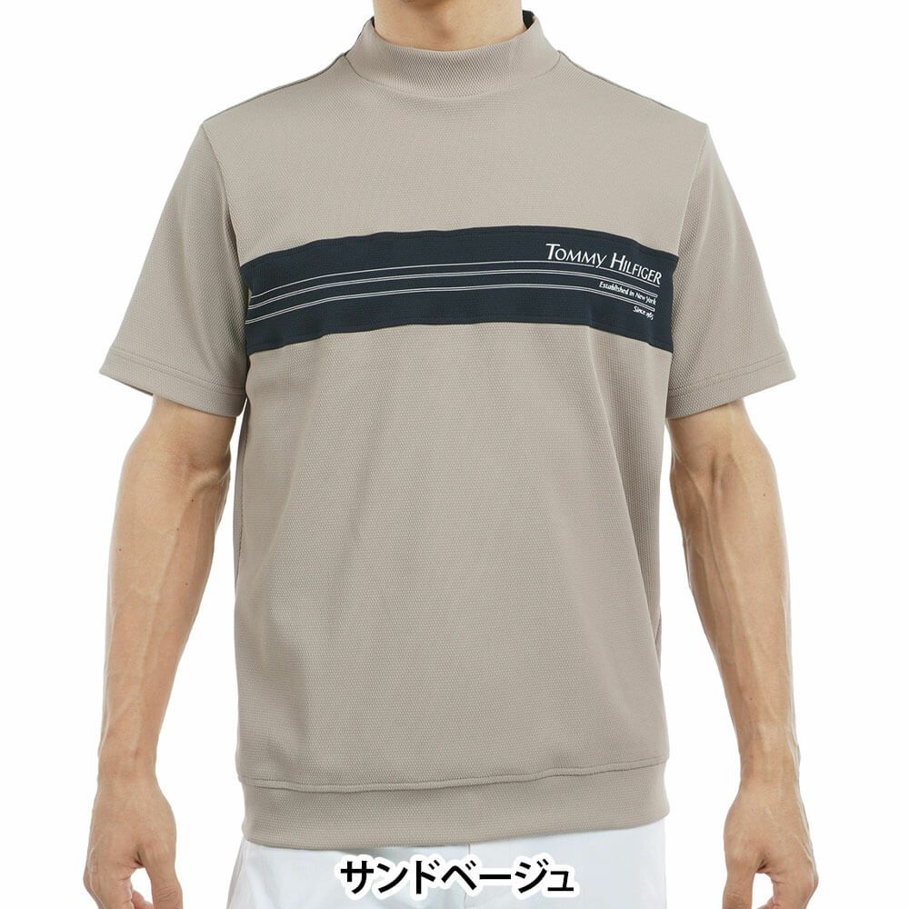 トミー ヒルフィガー ゴルフ　メンズ カラーブロック 半袖 モックネックシャツ THMA505　2025年モデル 詳細5