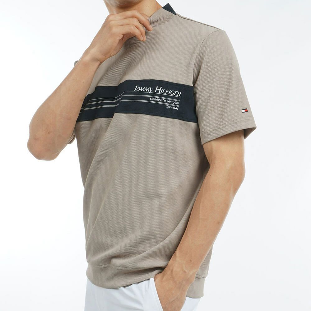 トミー ヒルフィガー ゴルフ　メンズ カラーブロック 半袖 モックネックシャツ THMA505　2025年モデル 詳細7