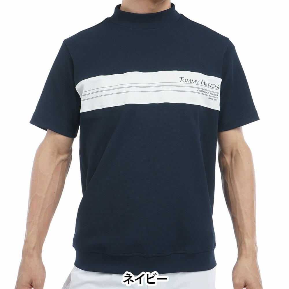 トミー ヒルフィガー ゴルフ　メンズ カラーブロック 半袖 モックネックシャツ THMA505　2025年モデル 詳細8