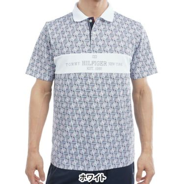 トミー ヒルフィガー ゴルフ　メンズ ヨットプリント 半袖 ポロシャツ THMA519　2025年モデル 詳細2