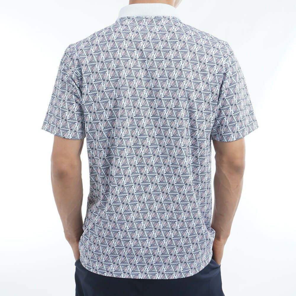 トミー ヒルフィガー ゴルフ　メンズ ヨットプリント 半袖 ポロシャツ THMA519　2025年モデル 詳細3