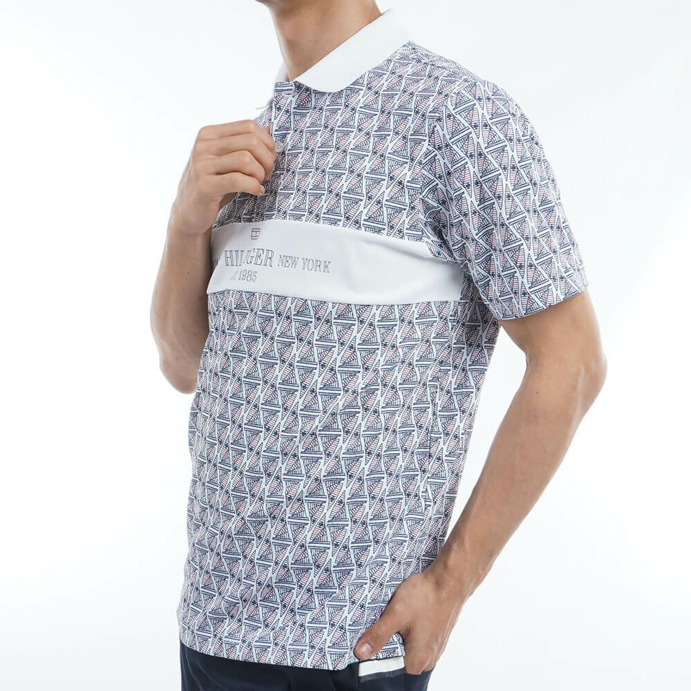 トミー ヒルフィガー ゴルフ　メンズ ヨットプリント 半袖 ポロシャツ THMA519　2025年モデル 詳細4