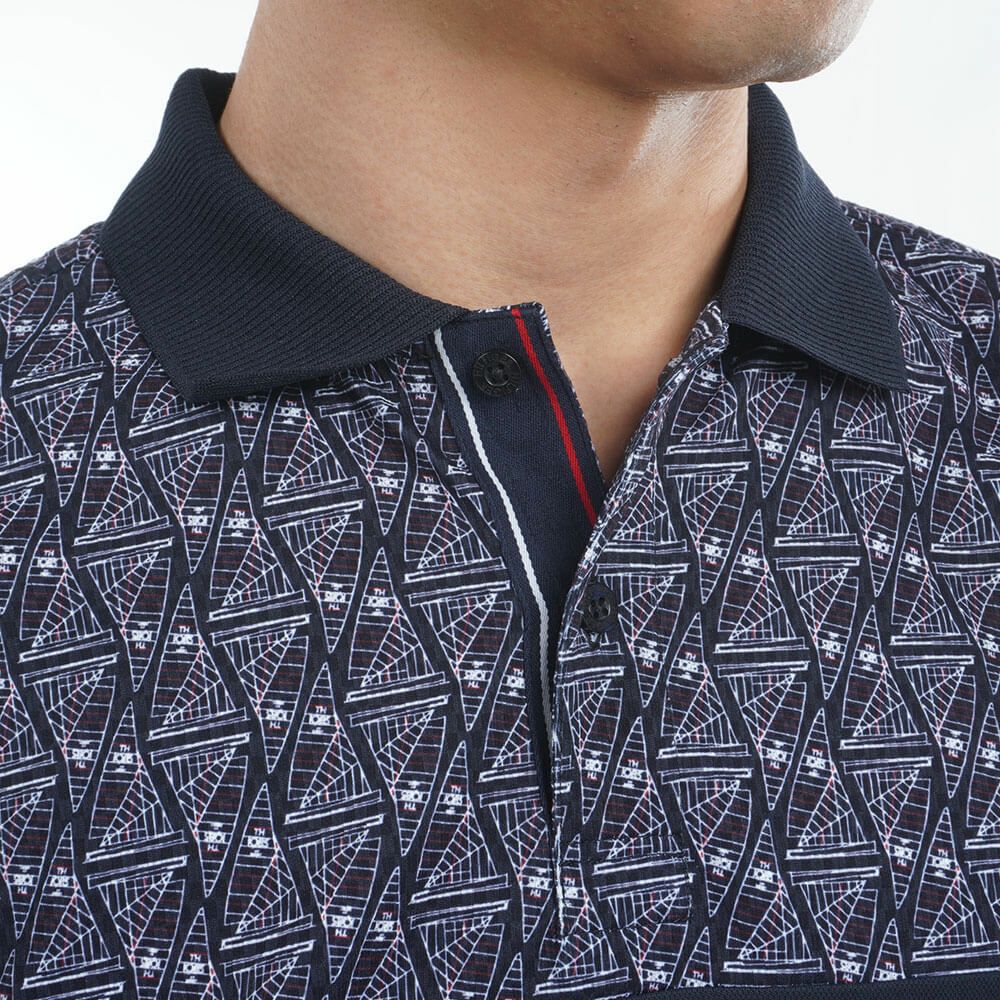 トミー ヒルフィガー ゴルフ　メンズ ヨットプリント 半袖 ポロシャツ THMA519　2025年モデル 詳細8