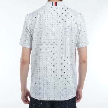 トミー ヒルフィガー ゴルフ　メンズ バンダナプリント 半袖 モックネックシャツ THMA524　2025年モデル 詳細3