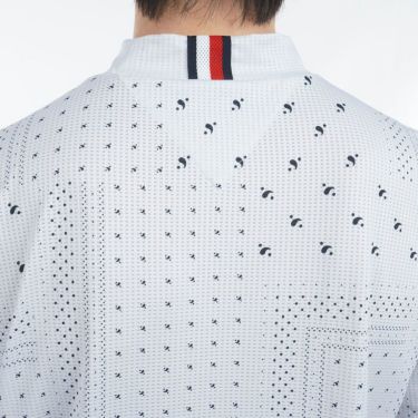 トミー ヒルフィガー ゴルフ　メンズ バンダナプリント 半袖 モックネックシャツ THMA524　2025年モデル 詳細6