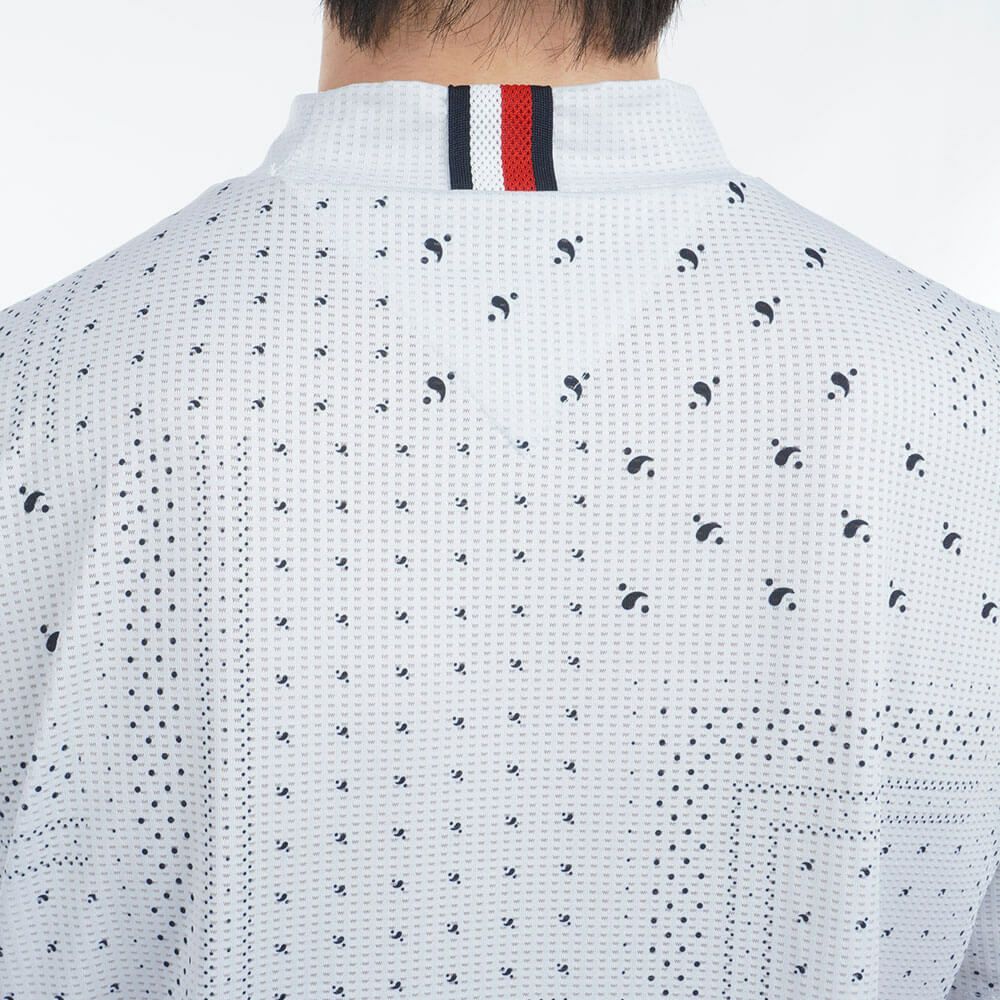 トミー ヒルフィガー ゴルフ　メンズ バンダナプリント 半袖 モックネックシャツ THMA524　2025年モデル 詳細6