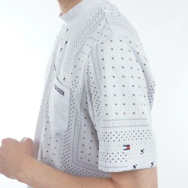 トミー ヒルフィガー ゴルフ　メンズ バンダナプリント 半袖 モックネックシャツ THMA524　2025年モデル 詳細7