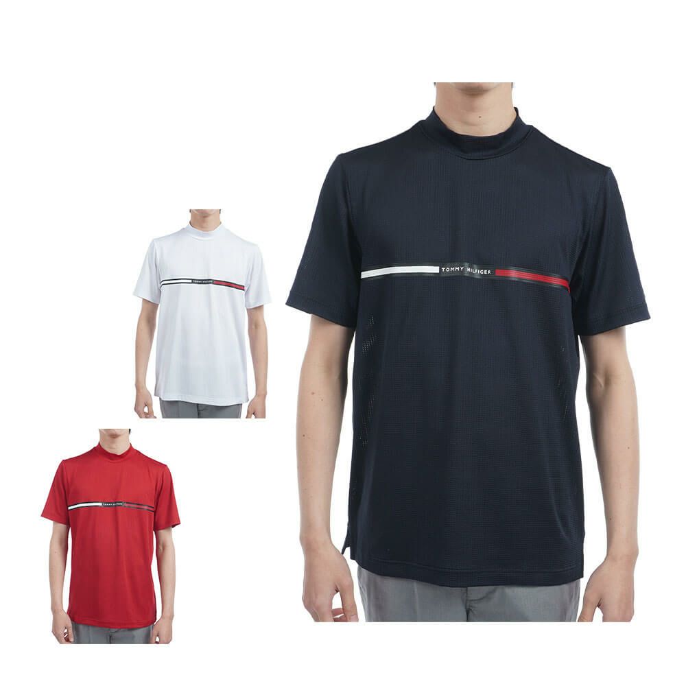 トミー ヒルフィガー ゴルフ　メンズ HILFIGERグラフィック 半袖 モックネックシャツ THMA527　2025年モデル