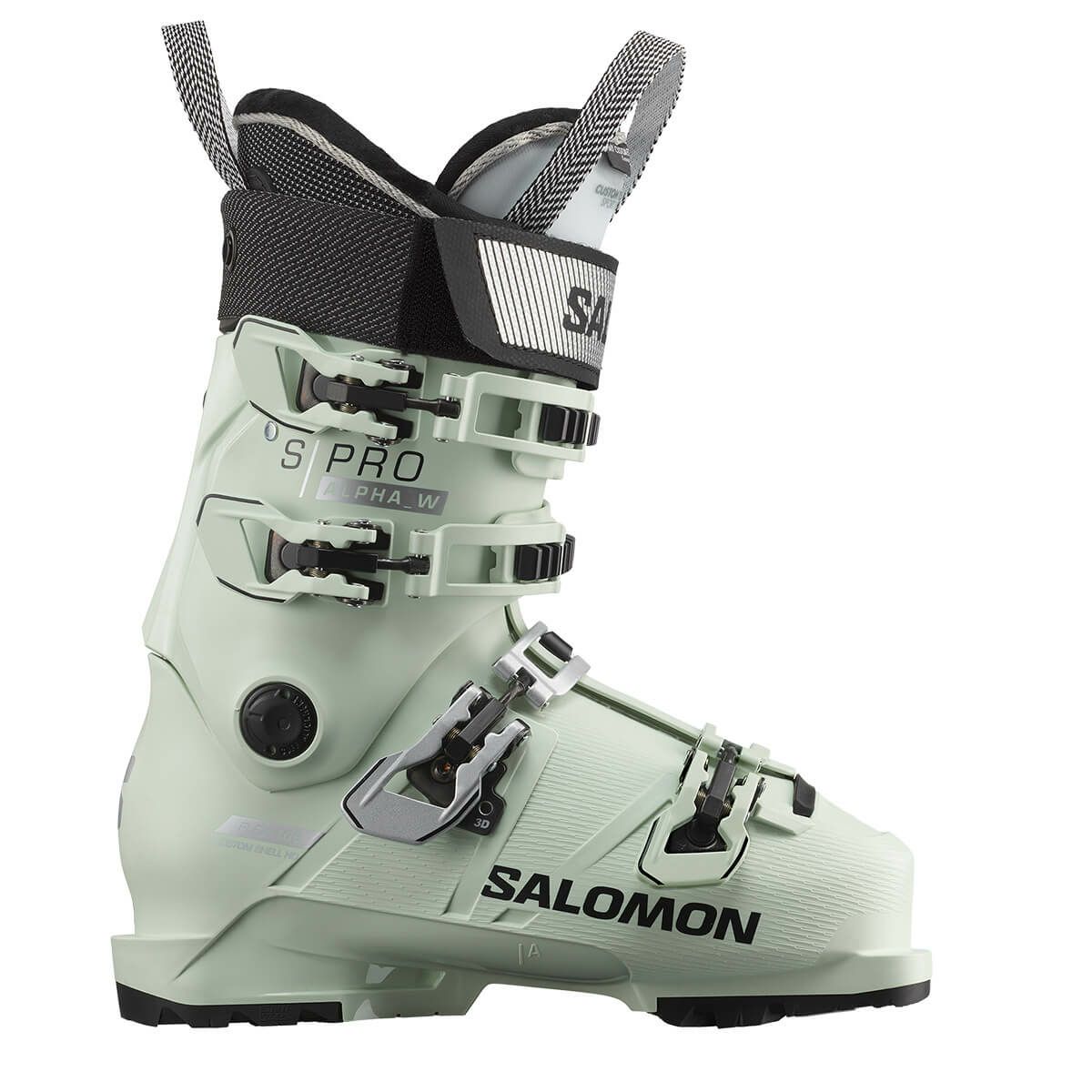 サロモン SALOMON　S/PRO ALPHA 100 W GW エス/プロ アルファ 100 W GW White Moss / Silver / Black　スキーブーツ 2023-2024 詳細1