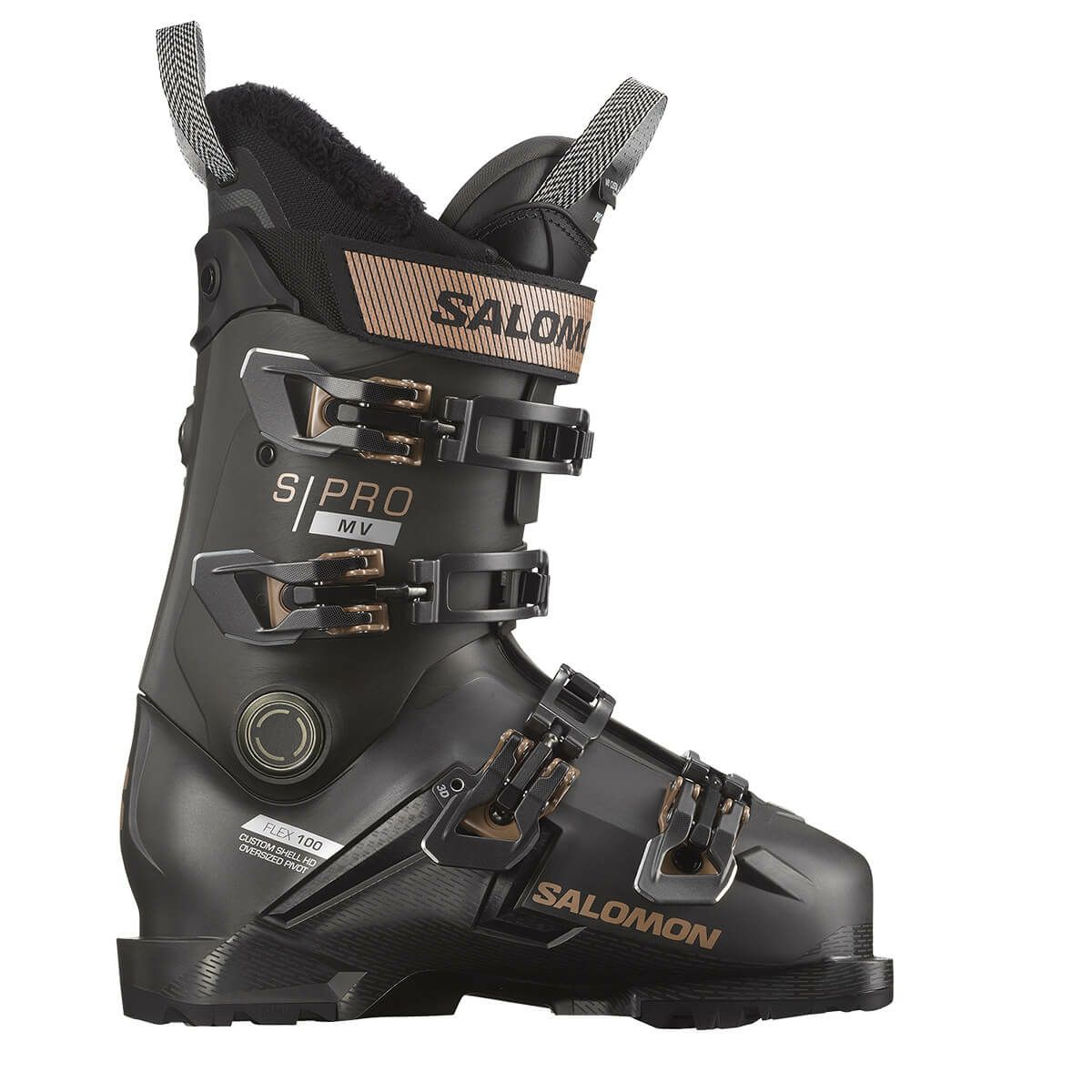 サロモン SALOMON　S/PRO MV 100 W GW エス/プロ MV 100 W GW Beluga Met. / Pinkgold Met. / Black　スキーブーツ 2023-2024 詳細1