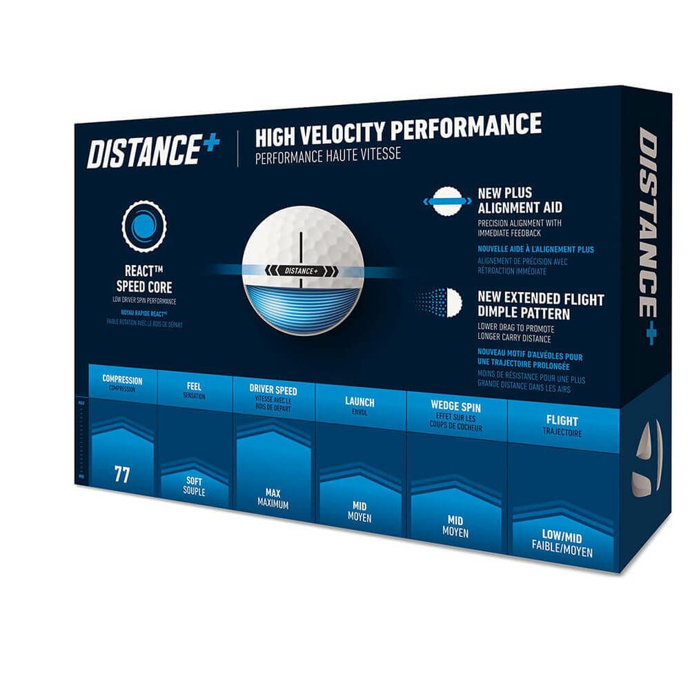 テーラーメイド　DISTANCE＋ ゴルフボール 2025年モデル　1ダース（12球入り）　ホワイト 詳細1