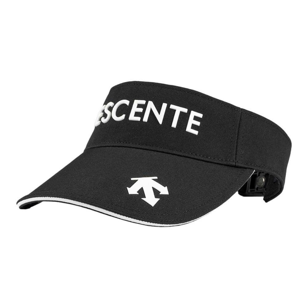 デサントゴルフ DESCENTE GOLF　メンズ PE ツイルロゴ サンバイザー DG5SCP52U BK00 ブラック