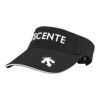 デサントゴルフ DESCENTE GOLF　メンズ PE ツイルロゴ サンバイザー DG5SCP52U BK00 ブラック