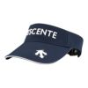 デサントゴルフ DESCENTE GOLF　メンズ PE ツイルロゴ サンバイザー DG5SCP52U NV00 ネイビー