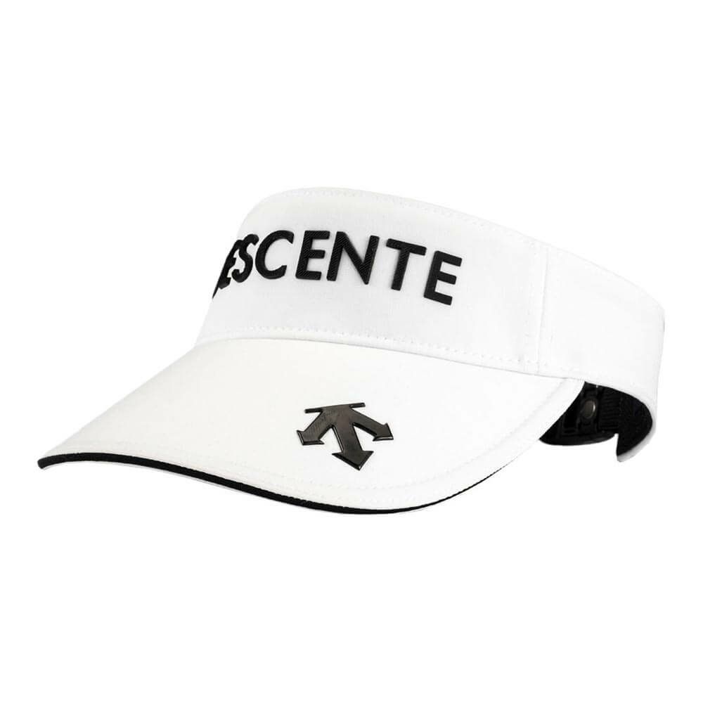 デサントゴルフ DESCENTE GOLF　メンズ PE ツイルロゴ サンバイザー DG5SCP52U WH00 ホワイト