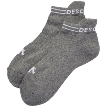 デサントゴルフ DESCENTE GOLF　メンズ ロゴ ジャカード アンクル丈 ソックス DG5SSO00M GY00 グレー グレー