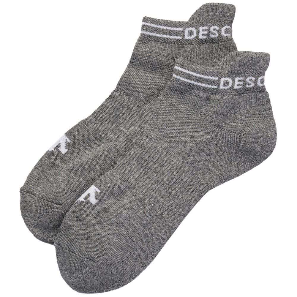 デサントゴルフ DESCENTE GOLF　メンズ ロゴ ジャカード アンクル丈 ソックス DG5SSO00M GY00 グレー グレー