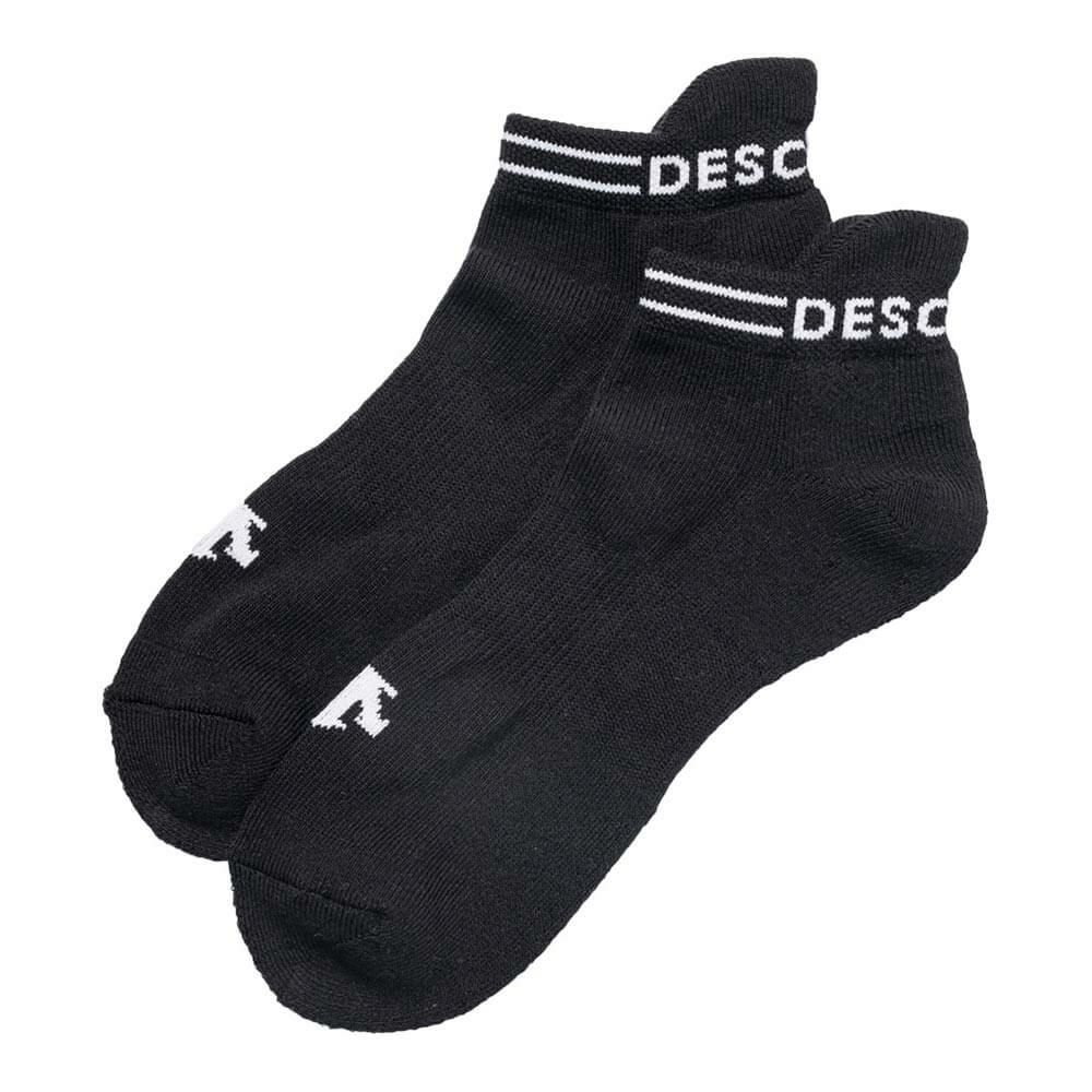デサントゴルフ DESCENTE GOLF　メンズ ロゴ ジャカード アンクル丈 ソックス DG5SSO00M BK00 ブラック ブラック