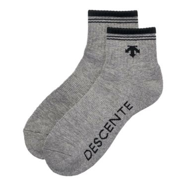 デサントゴルフ DESCENTE GOLF　メンズ ロゴ ジャカード ショート丈 ソックス DG5SSO01M GY00 グレー グレー
