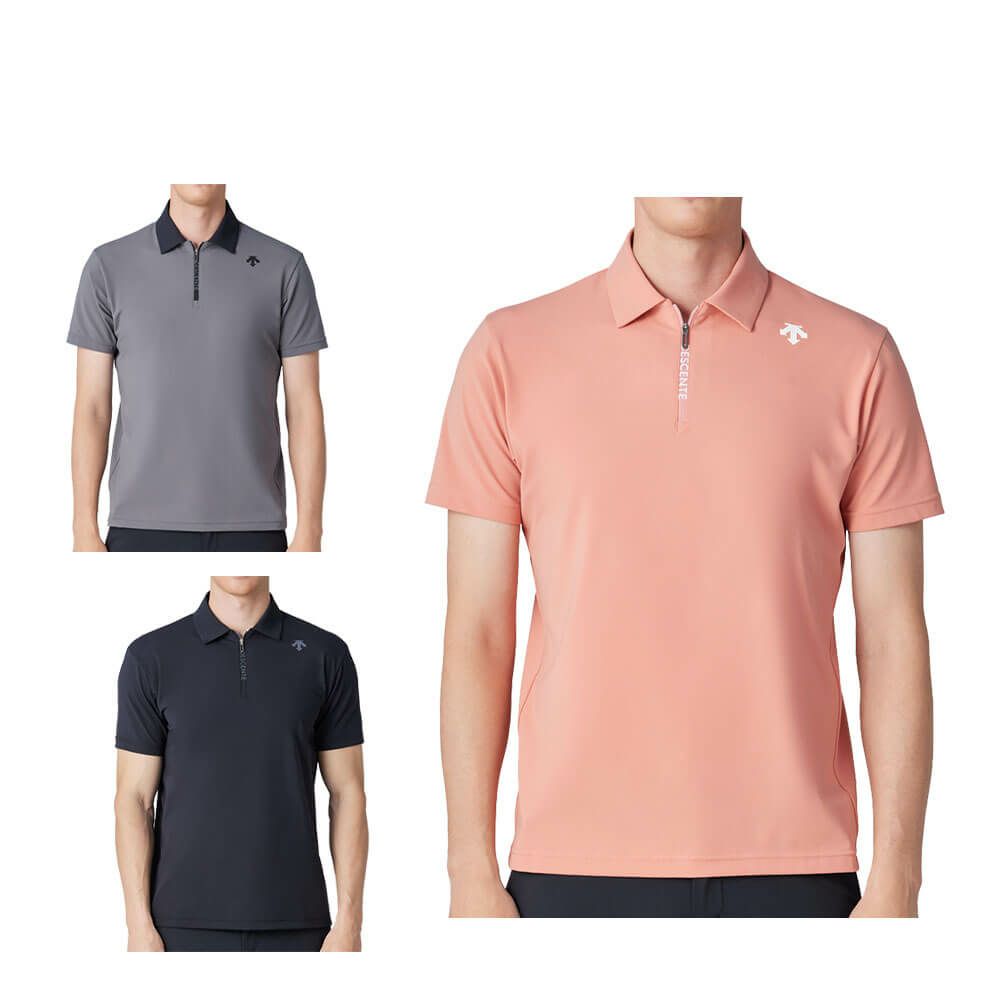 デサントゴルフ DESCENTE GOLF　メンズ 半袖 ハーフジップシャツ DG5SHS05M　2025年モデル