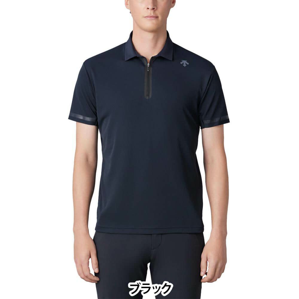 デサントゴルフ DESCENTE GOLF　メンズ 鹿の子 半袖 ハーフジップシャツ DG5SHS16M　2025年モデル 詳細2