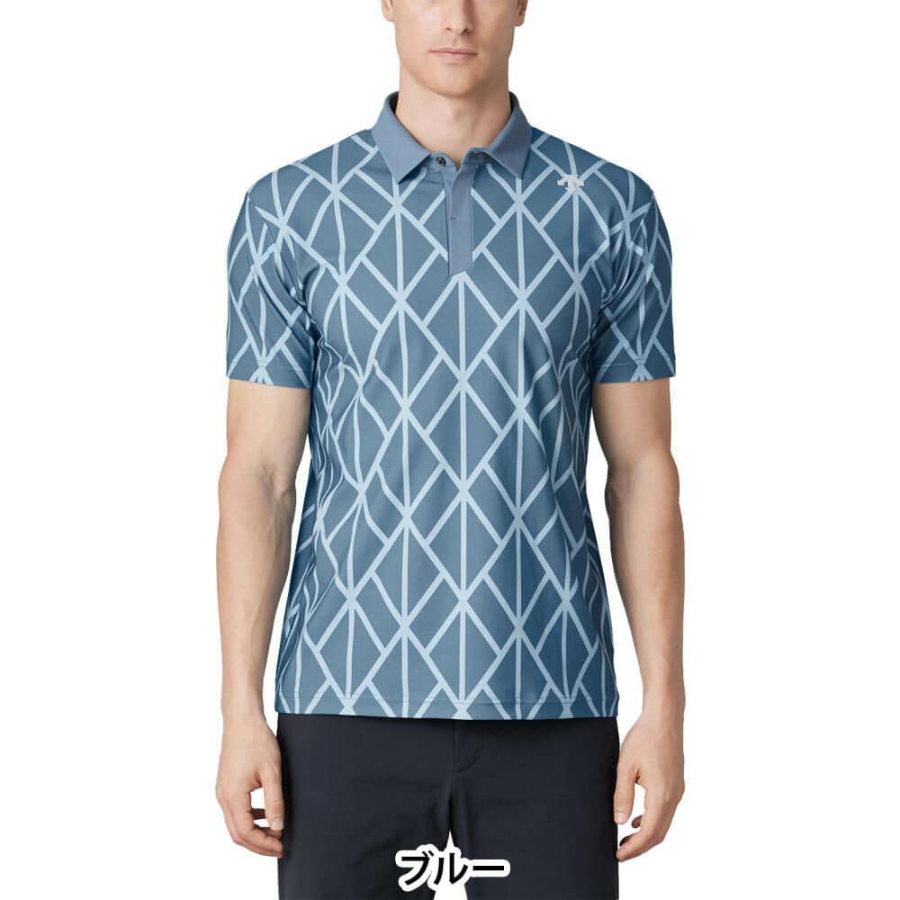 デサントゴルフ DESCENTE GOLF　メンズ アーガイルプリント 半袖 ポロシャツ DG5SHS15M　2025年モデル 詳細4