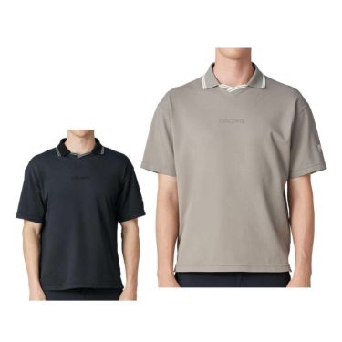 デサントゴルフ DESCENTE GOLF　メンズ 鹿の子 半袖 スキッパーネック シャツ DG5SHS08M　2025年モデル