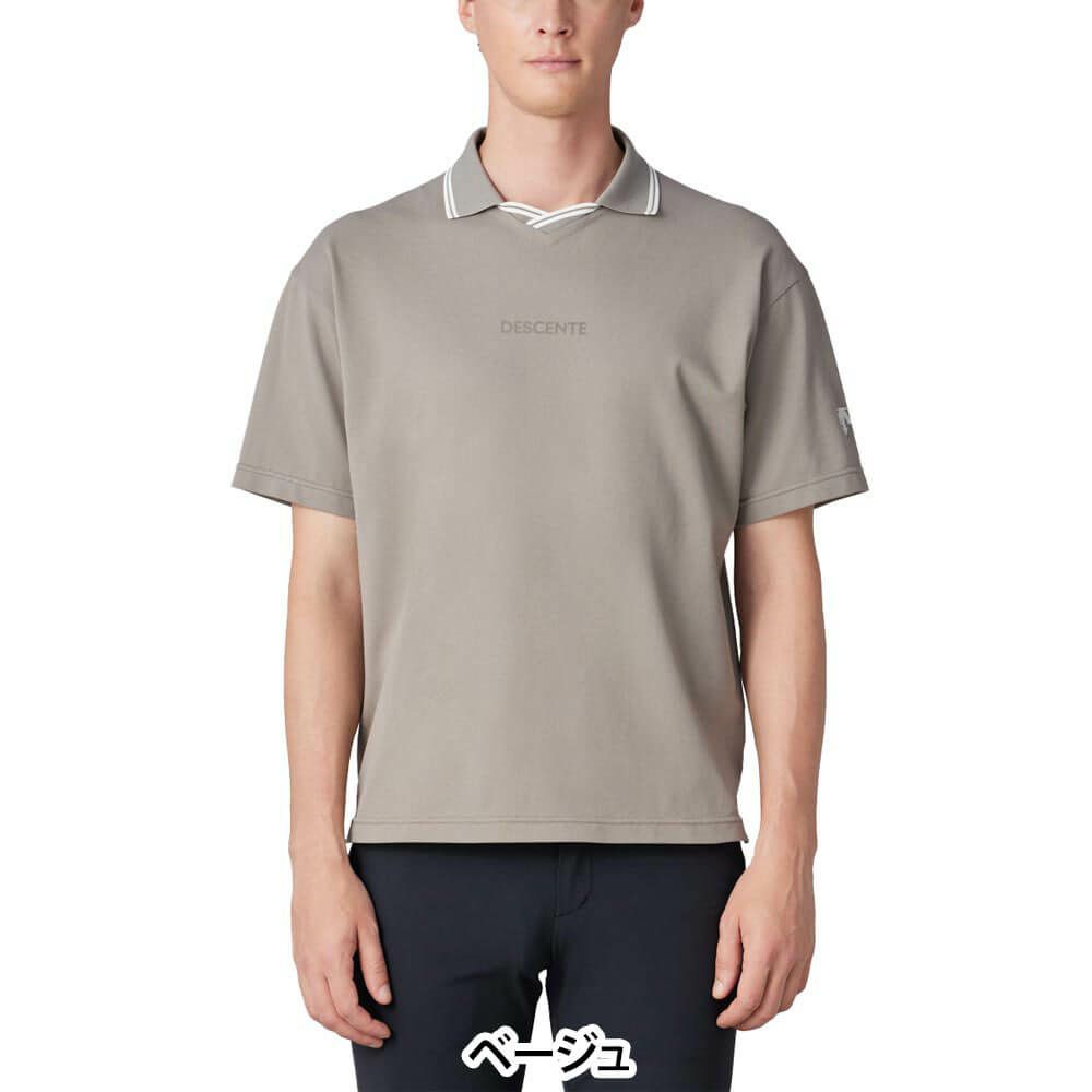 デサントゴルフ DESCENTE GOLF　メンズ 鹿の子 半袖 スキッパーネック シャツ DG5SHS08M　2025年モデル 詳細4