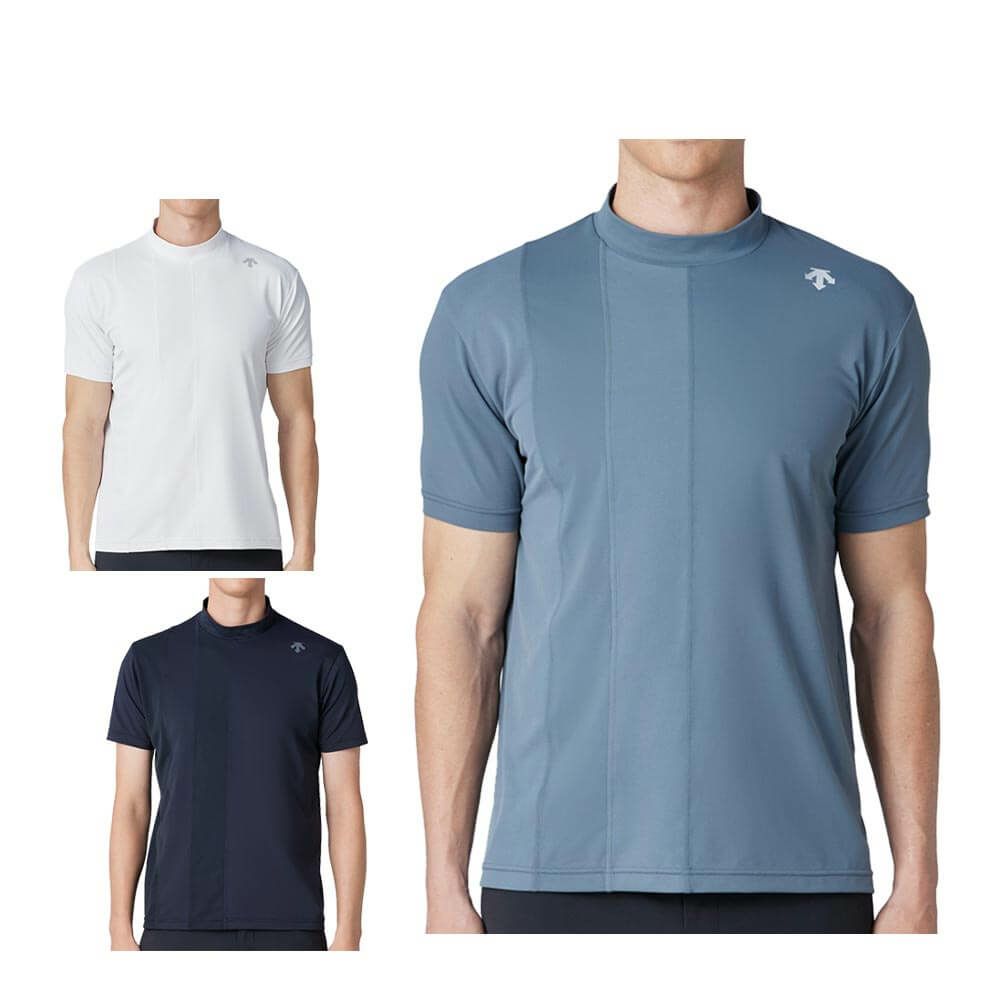 デサントゴルフ DESCENTE GOLF　メンズ ベア スムース 半袖 モックネックシャツ DG5SHS18M　2025年モデル