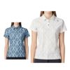 デサントゴルフ DESCENTE GOLF　レディース アーガイル プリント 半袖 ポロシャツ DG5SHS09L　2025年モデル