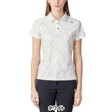 デサントゴルフ DESCENTE GOLF　レディース アーガイル プリント 半袖 ポロシャツ DG5SHS09L　2025年モデル 詳細4