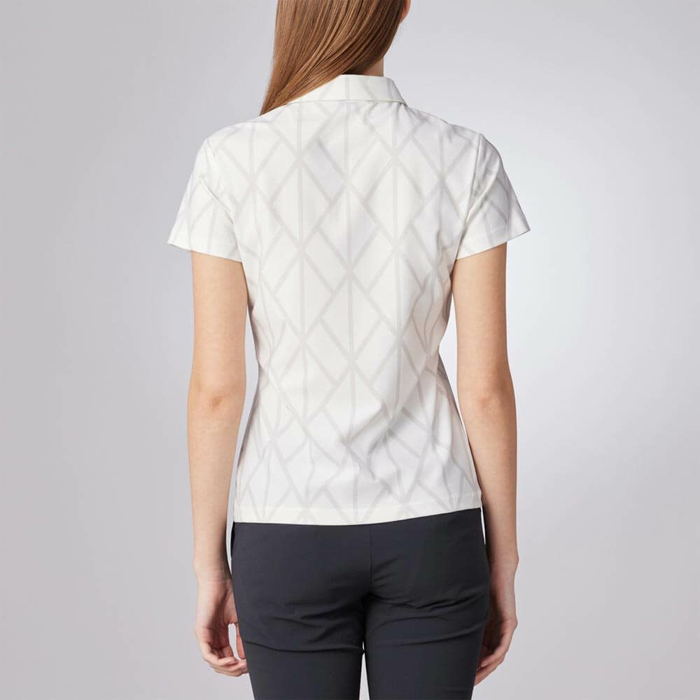 デサントゴルフ DESCENTE GOLF　レディース アーガイル プリント 半袖 ポロシャツ DG5SHS09L　2025年モデル 詳細5