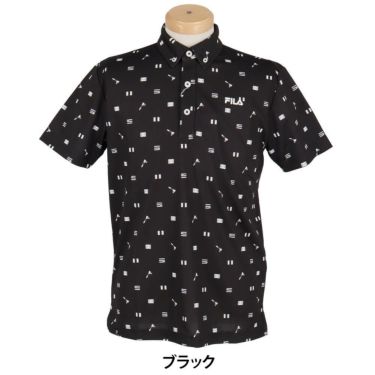 フィラ FILA　メンズ フラワー柄 ロゴ刺繍 半袖 ポロシャツ 744-671Y　2024年モデル 詳細2