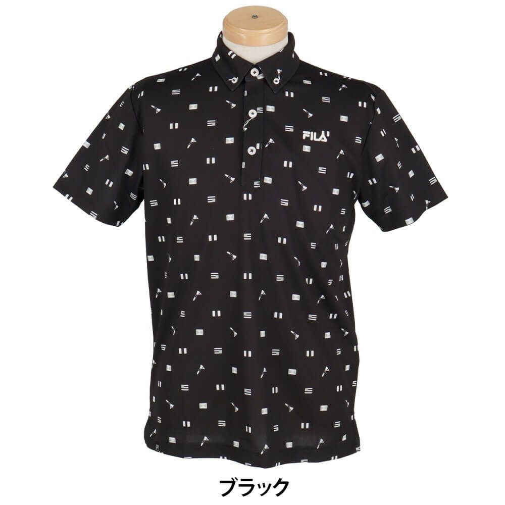 フィラ FILA　メンズ フラワー柄 ロゴ刺繍 半袖 ポロシャツ 744-671Y　2024年モデル 詳細2