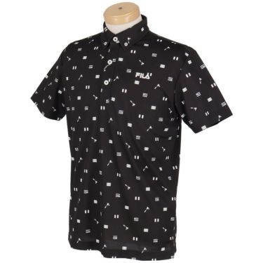 フィラ FILA　メンズ フラワー柄 ロゴ刺繍 半袖 ポロシャツ 744-671Y　2024年モデル 詳細4