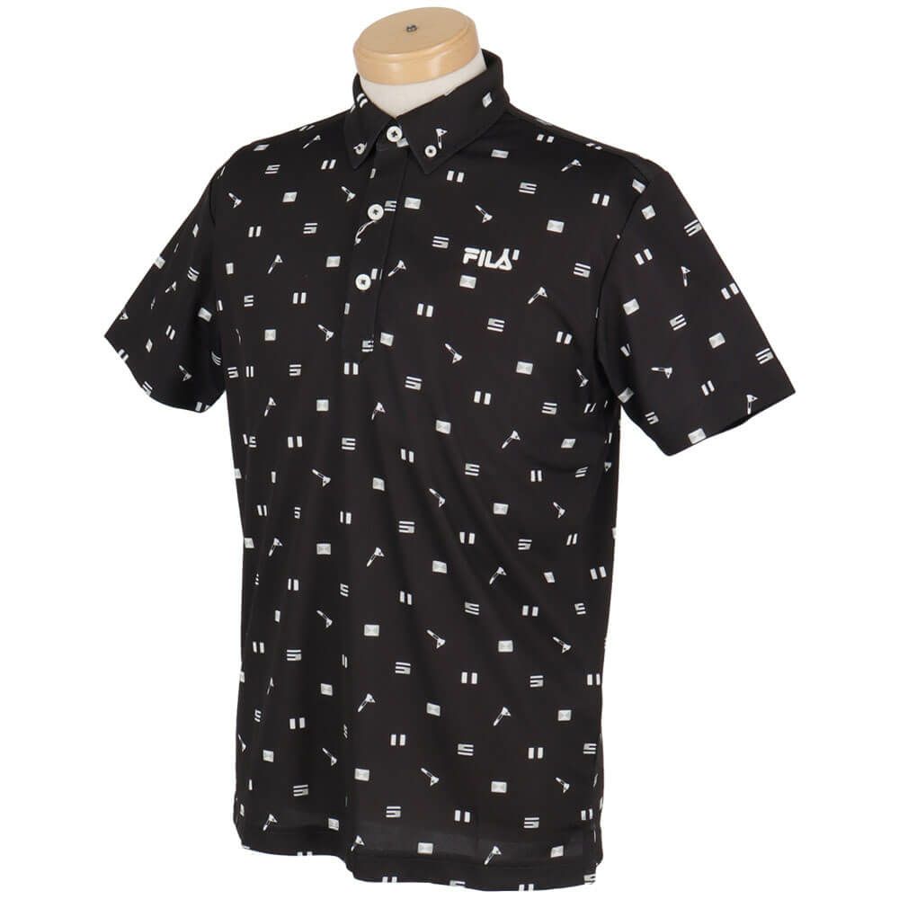 フィラ FILA　メンズ フラワー柄 ロゴ刺繍 半袖 ポロシャツ 744-671Y　2024年モデル 詳細4