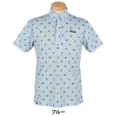 フィラ FILA　メンズ フラワー柄 ロゴ刺繍 半袖 ポロシャツ 744-671Y　2024年モデル 詳細6