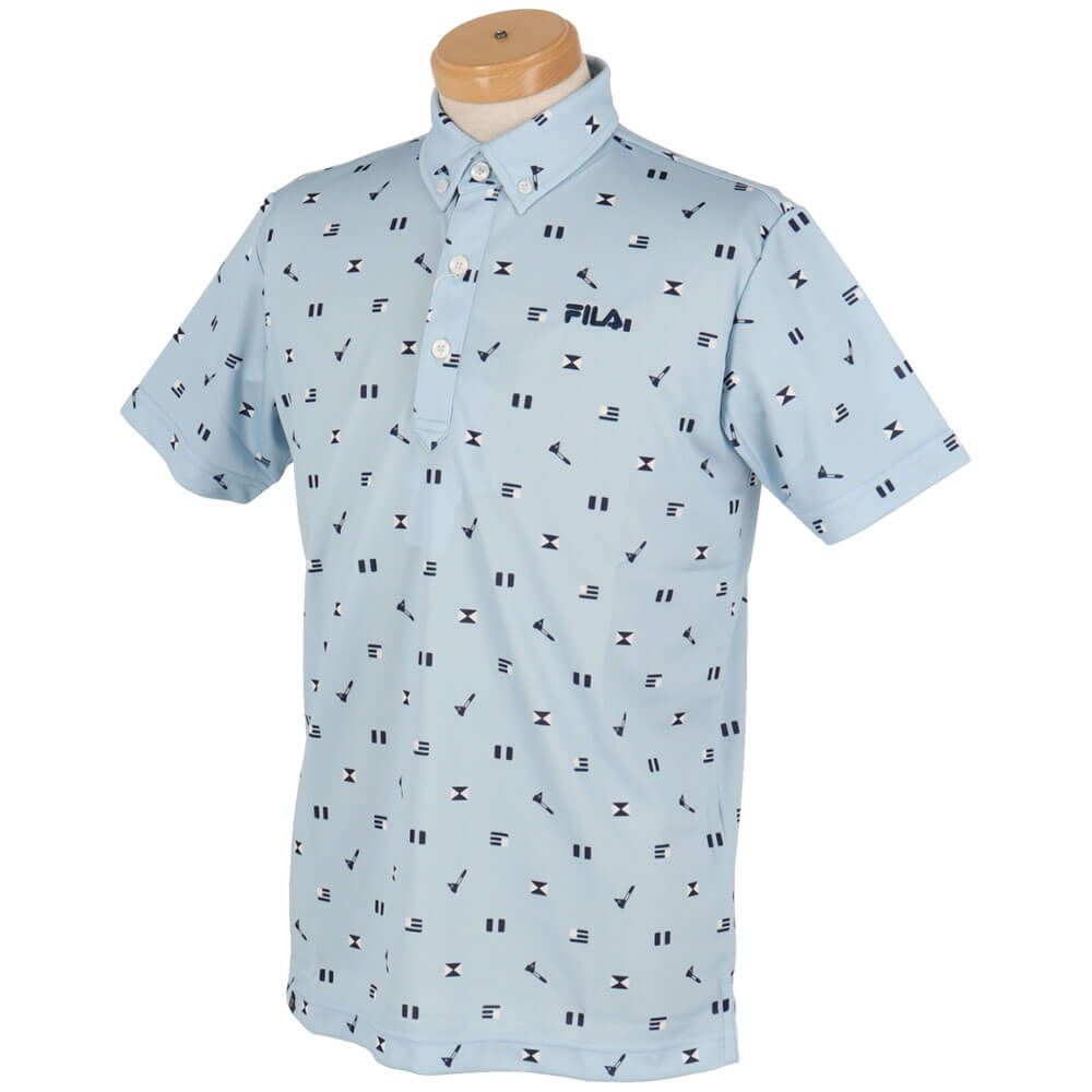 フィラ FILA　メンズ フラワー柄 ロゴ刺繍 半袖 ポロシャツ 744-671Y　2024年モデル 詳細8