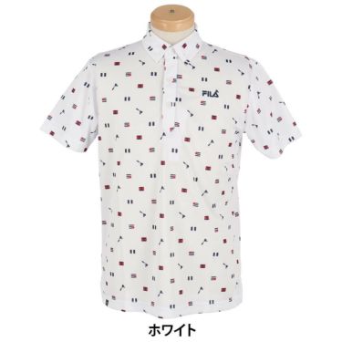 フィラ FILA　メンズ フラワー柄 ロゴ刺繍 半袖 ポロシャツ 744-671Y　2024年モデル 詳細10
