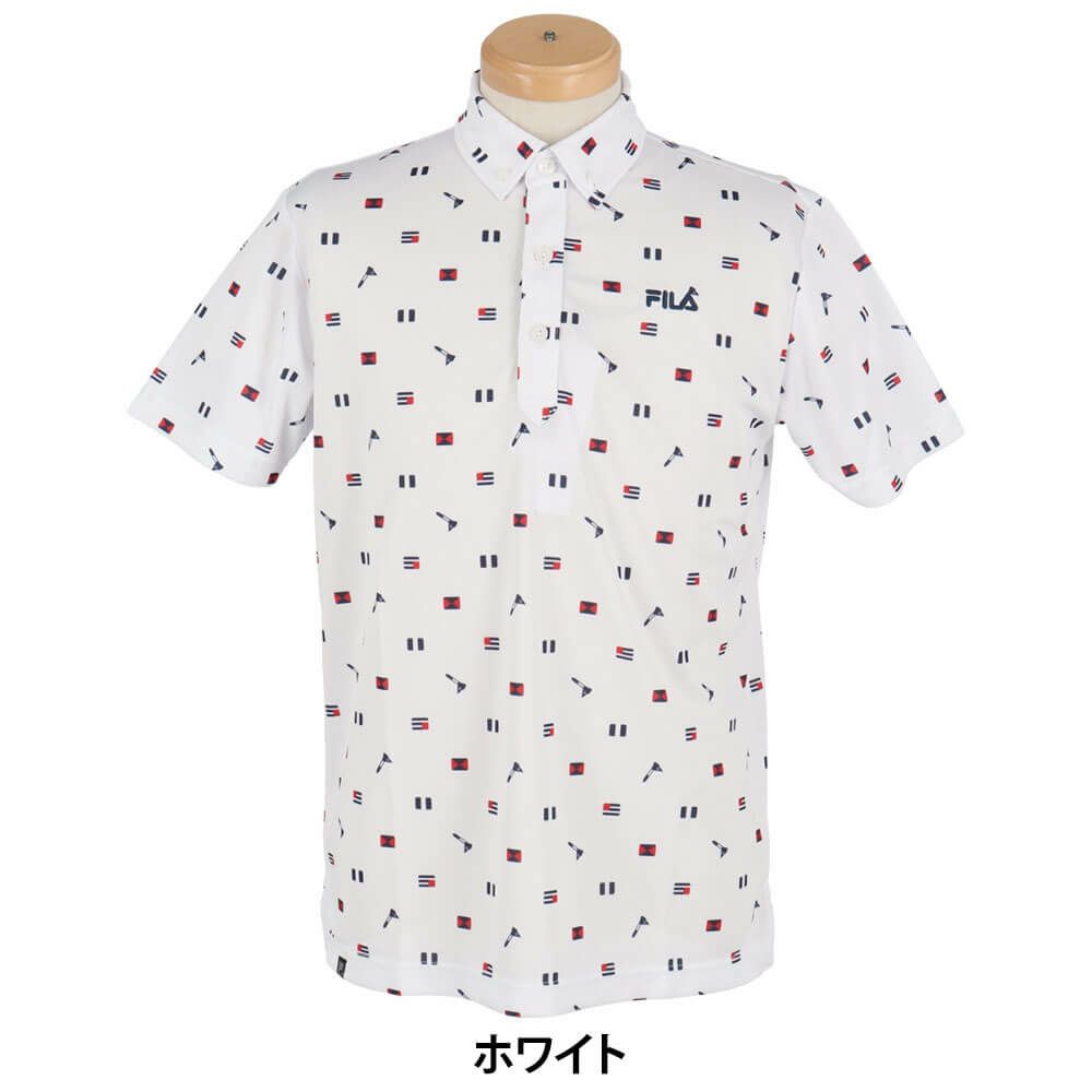 フィラ FILA　メンズ フラワー柄 ロゴ刺繍 半袖 ポロシャツ 744-671Y　2024年モデル 詳細10