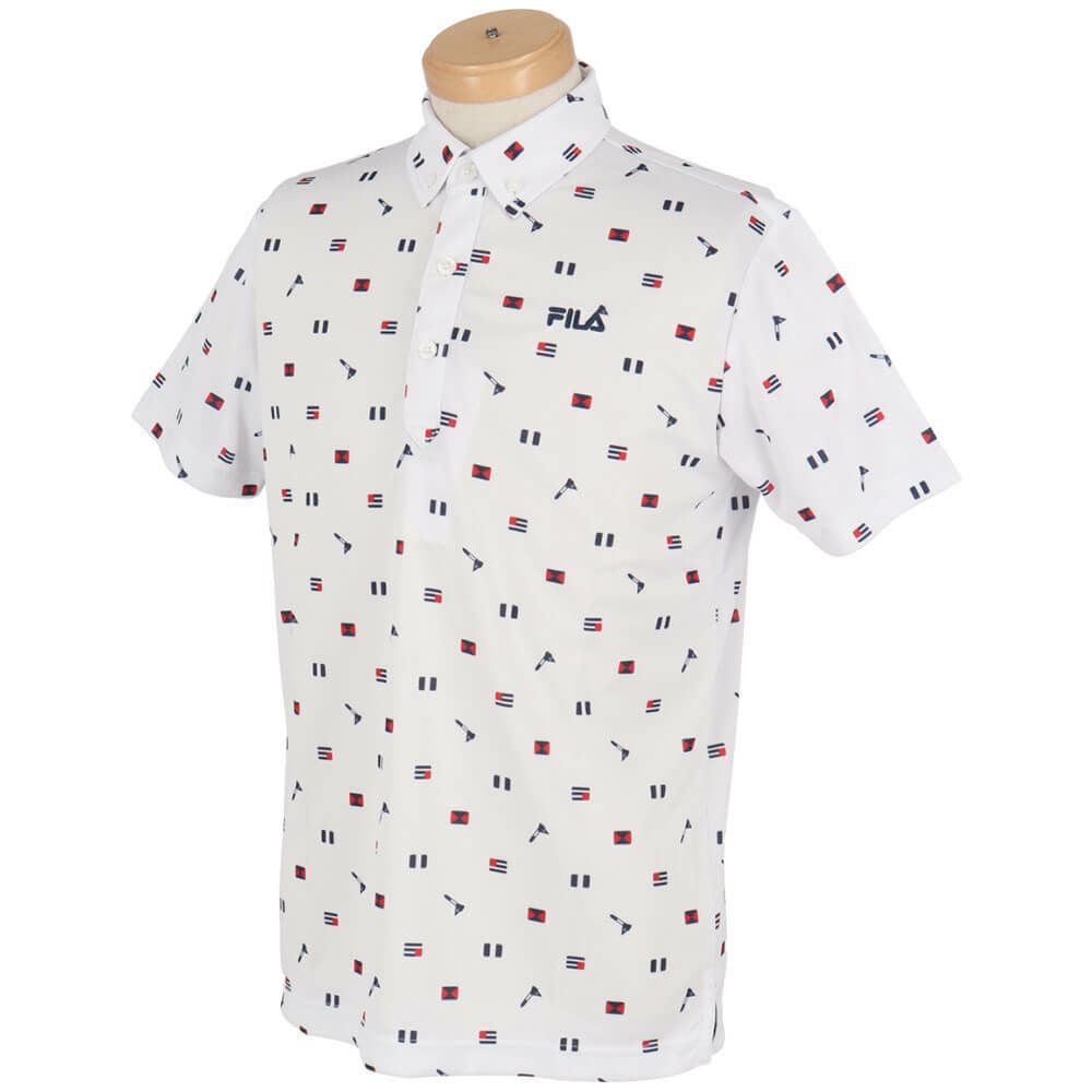 フィラ FILA　メンズ フラワー柄 ロゴ刺繍 半袖 ポロシャツ 744-671Y　2024年モデル 詳細12