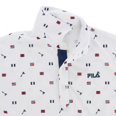 フィラ FILA　メンズ フラワー柄 ロゴ刺繍 半袖 ポロシャツ 744-671Y　2024年モデル 詳細13