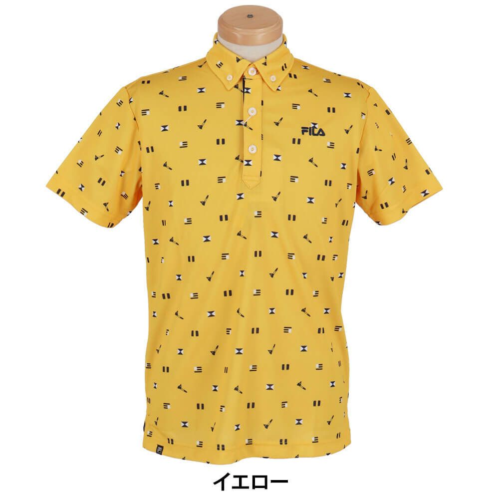 フィラ FILA　メンズ フラワー柄 ロゴ刺繍 半袖 ポロシャツ 744-671Y　2024年モデル 詳細14
