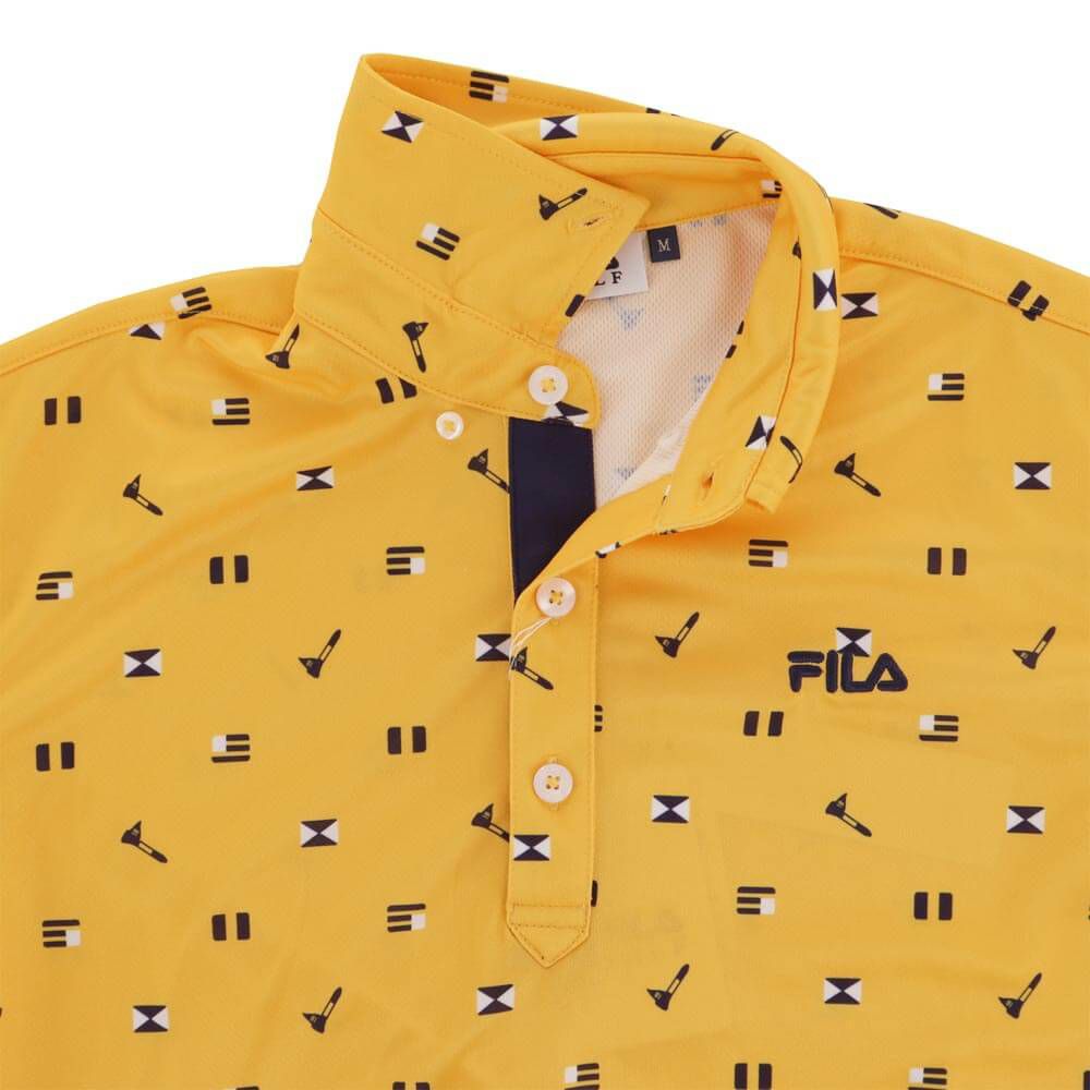 フィラ FILA　メンズ フラワー柄 ロゴ刺繍 半袖 ポロシャツ 744-671Y　2024年モデル 詳細17