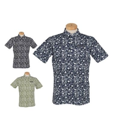 フィラ FILA　メンズ フラワー柄 ロゴ刺繍 半袖 ポロシャツ 744-676Y　2024年モデル