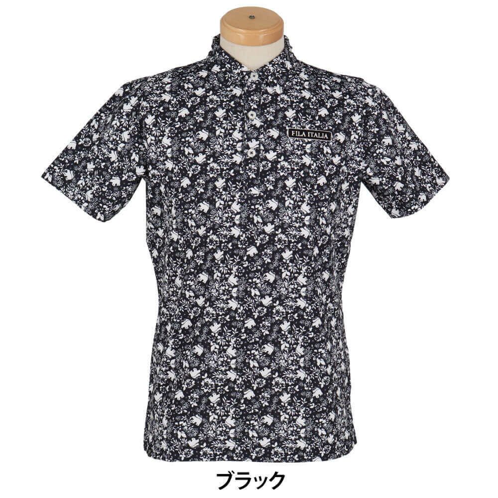 フィラ FILA　メンズ フラワー柄 ロゴ刺繍 半袖 ポロシャツ 744-676Y　2024年モデル 詳細2
