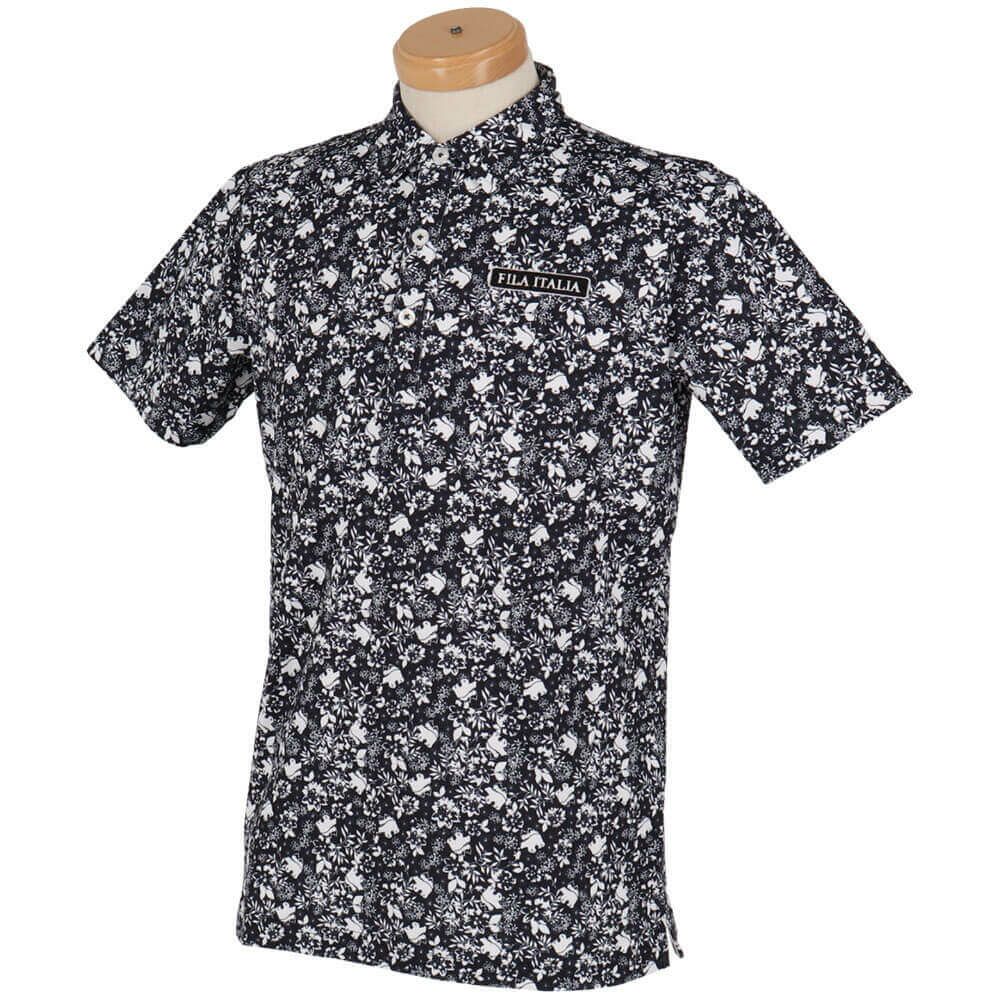 フィラ FILA　メンズ フラワー柄 ロゴ刺繍 半袖 ポロシャツ 744-676Y　2024年モデル 詳細4