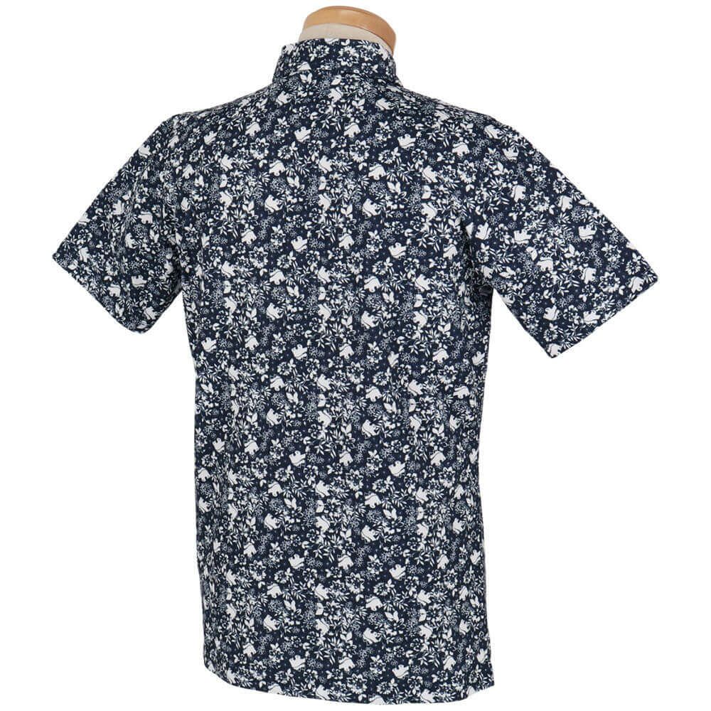 フィラ FILA　メンズ フラワー柄 ロゴ刺繍 半袖 ポロシャツ 744-676Y　2024年モデル 詳細9